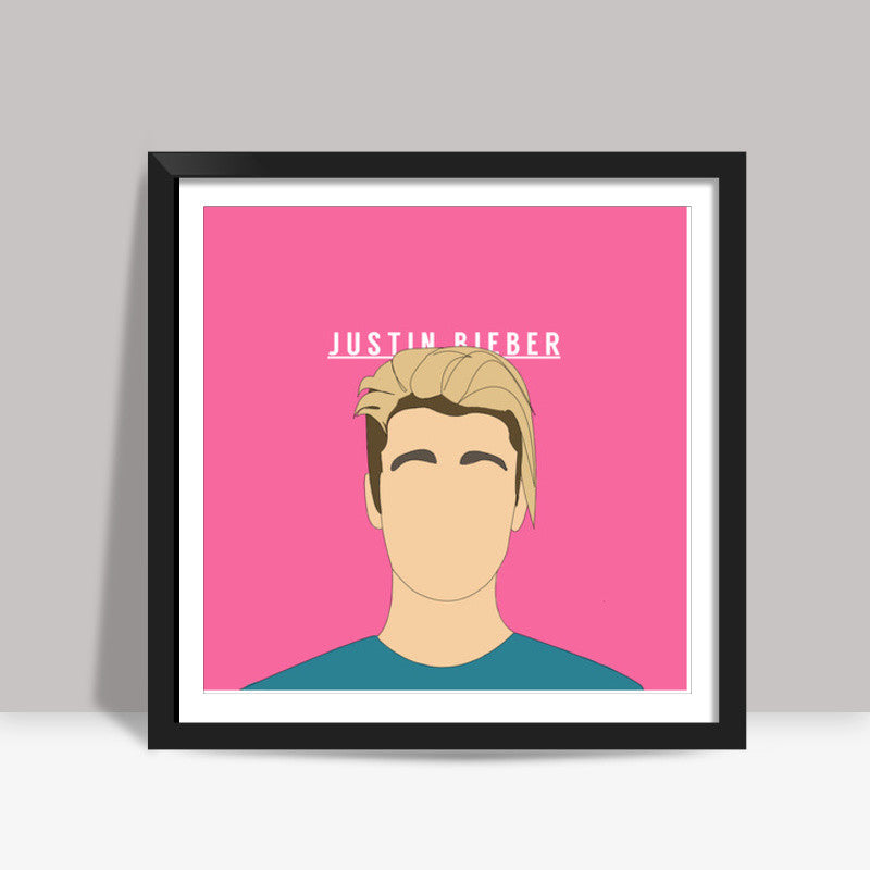 Justin Bieber | Portrait minimal Square Art Prints