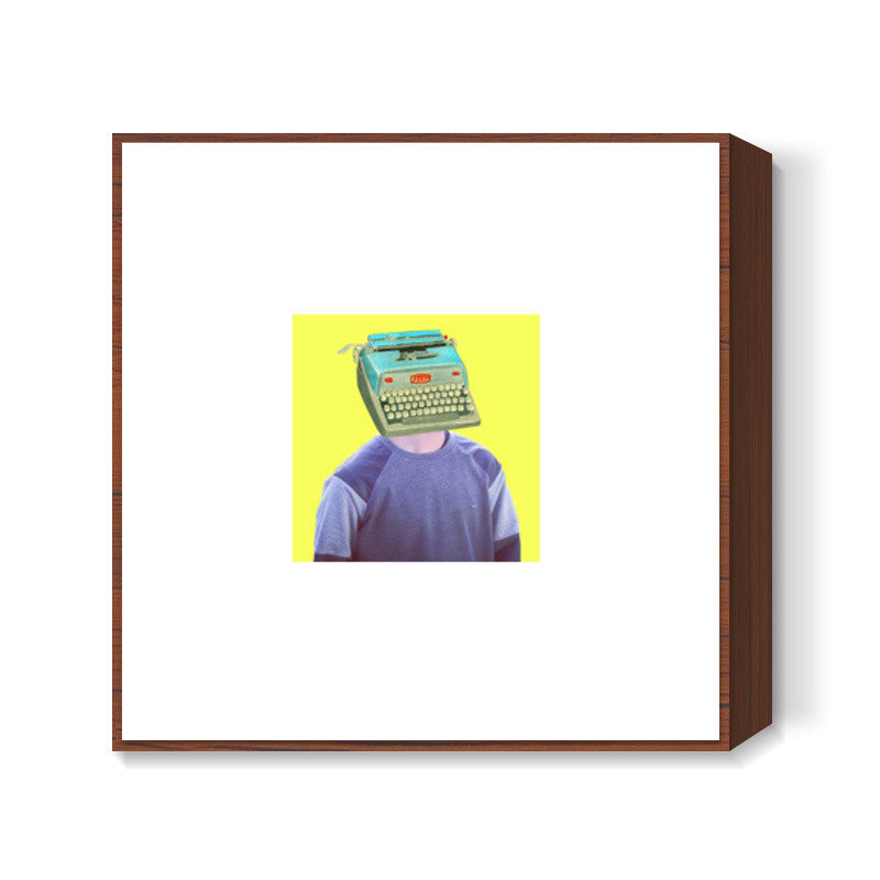 the typewriter head Square Art Prints