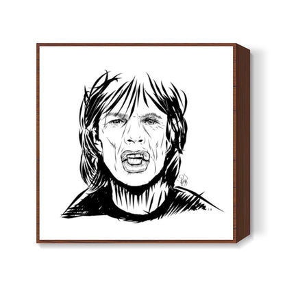 Rolling Stones Mick Jagger Portrait Square Art Prints