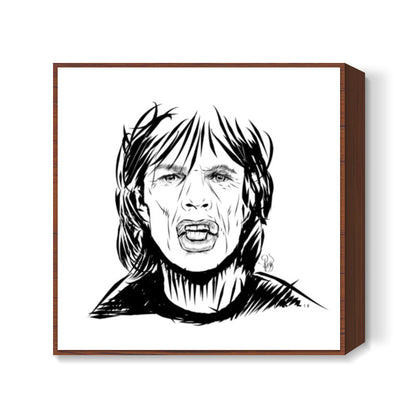 Rolling Stones Mick Jagger Portrait Square Art Prints