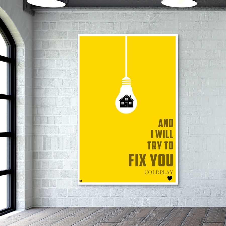 COLDPLAY- I WILL TRY TO FIX YOU Wall Art