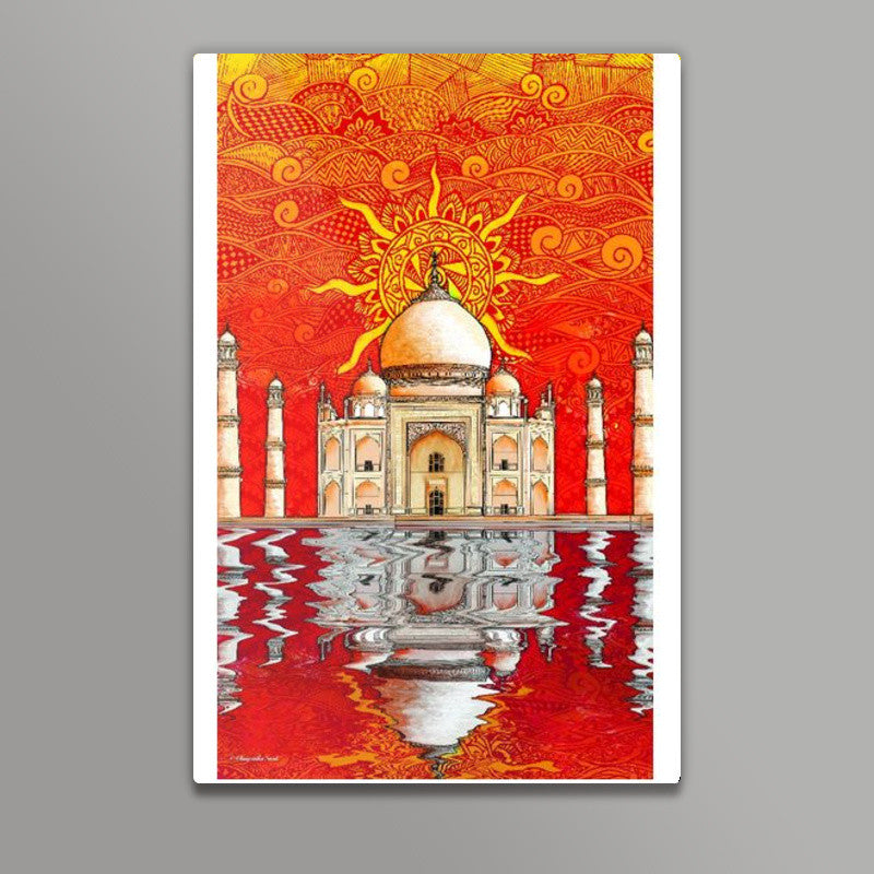 The Red Taj Wall Art | Chayanika