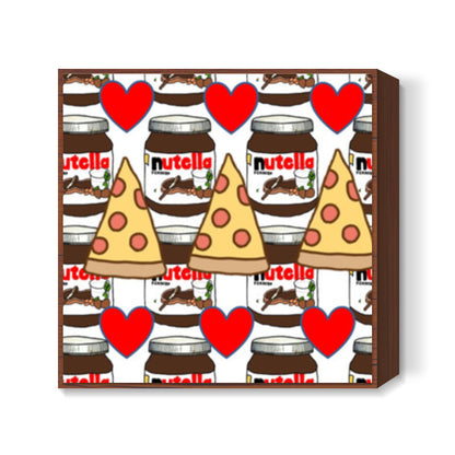 Nutella Pizza Square Art Prints