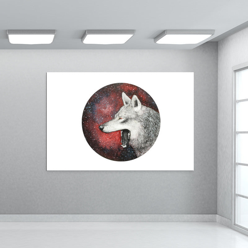 Red Wolf Wall Art