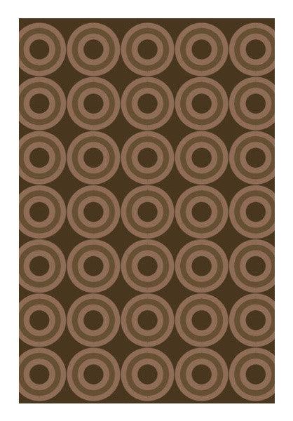 Brown Circle Abstract Pattern Art PosterGully Specials