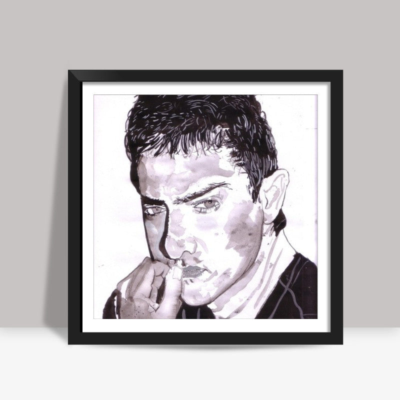 Superstar Aamir Khan is the Thinking Khan Square Art Prints
