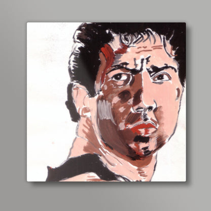 Bollywood superstar Sunny Deol proves that a wounded man is a dangerous man Square Art Prints