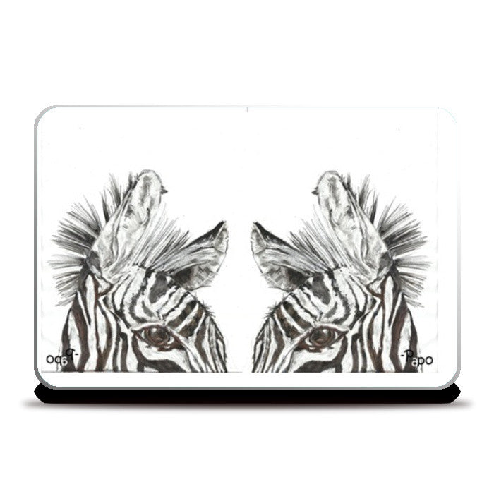 Laptop Skins, Two Zebras Conversing Laptop Skins