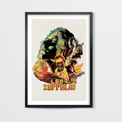 Zeppelin on Fire Wall Art