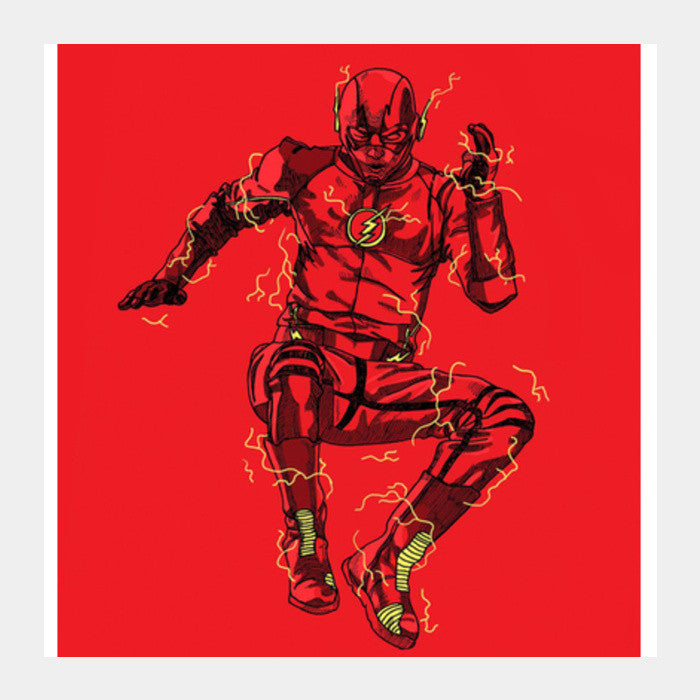Square Art Prints, The Flash Square Art Prints