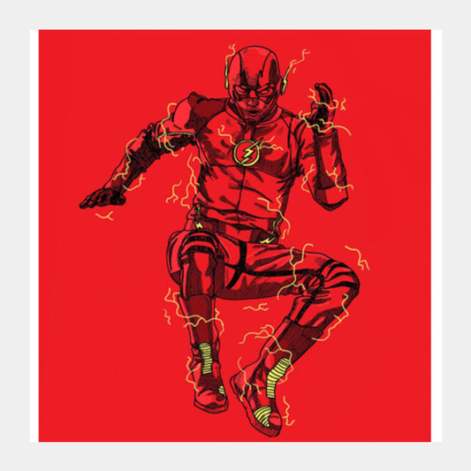 Square Art Prints, The Flash Square Art Prints