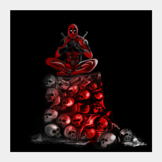 Square Art Prints, Deadpool Being Deadpool Square Art Prints