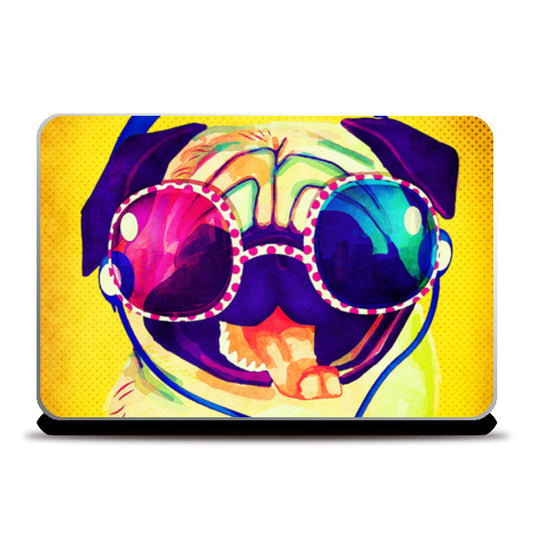 crazy dog Laptop Skins