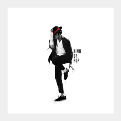 King of Pop Square Art Prints