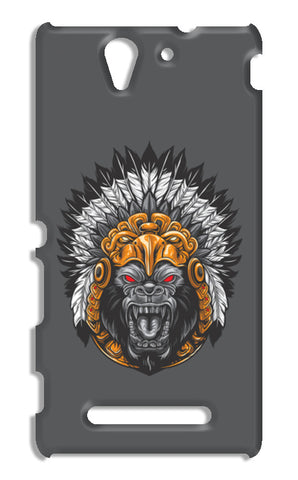 Gorilla Wearing Aztec Headdress Sony Xperia C3 S55t Cases