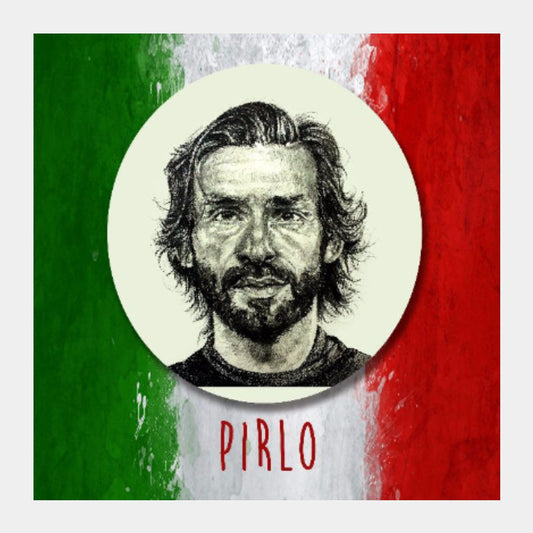 Square Art Prints, Andrea Pirlo Square Art