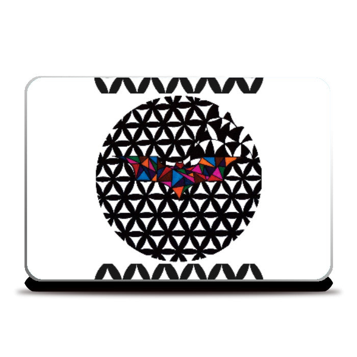 Laptop Skins, Bordered Floral Batman | Geometric | Triangle