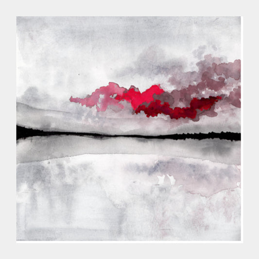 Mysterious cloud Square Art Prints