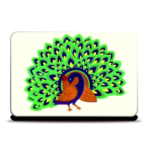 The majestic peacock Laptop Skins