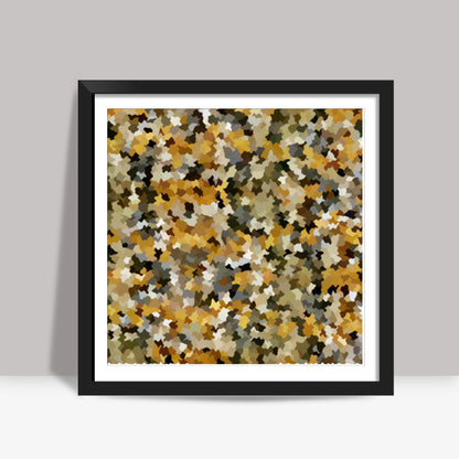 Desert Sand Camouflage Camo Pattern Background Square Art Prints