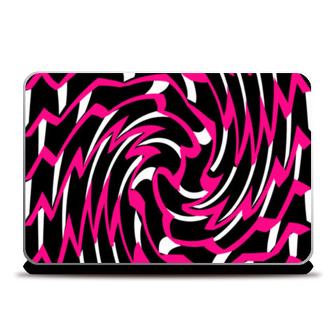 Pink Twirl Pattern Laptop Skins