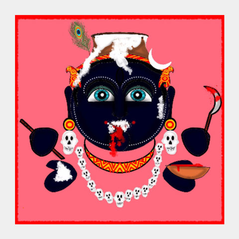 Square Art Prints, Krishna Kali Square Art Prints | Pratyasha Nithin, - PosterGully