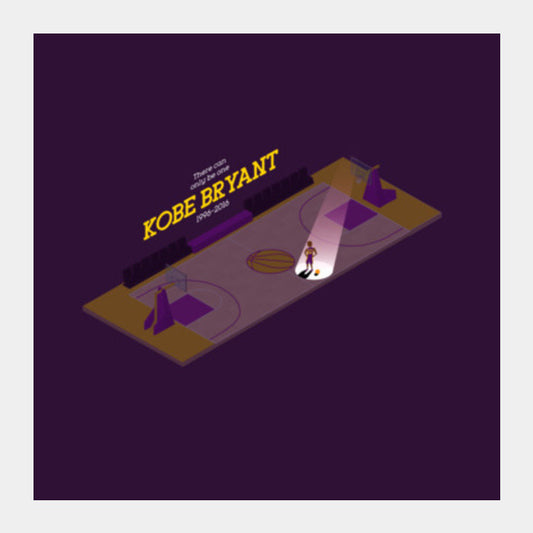 NBA Basketball Kobe Bryant Isometric Minimal Square Art Prints