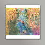 With You | Palette Knife Painting | Square Art Prints