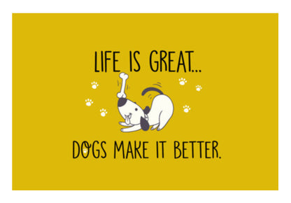 Life is Great Dogs Make it Better 2 Wall Art