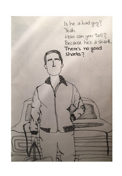 Drive Movie Ryan Gosling Fan Art Sketch  Wall Art