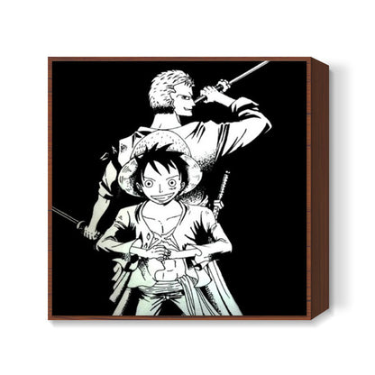 Luffy Zoro One Piece Square Art Prints