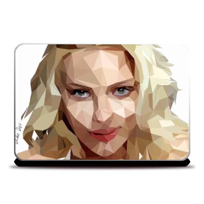 Laptop Skins, Scarlett Johansson Polygon Artwork Laptop Skin