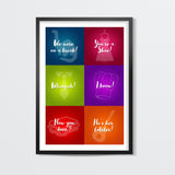 FRIENDS minimal quotes Wall Art