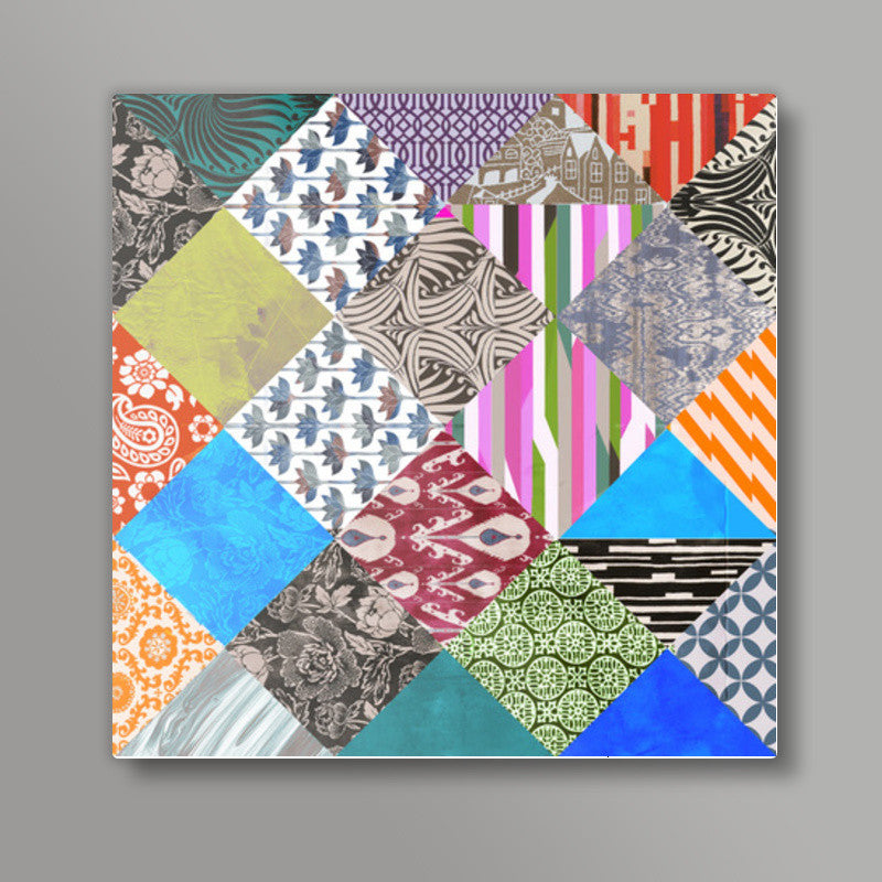 Patchwork 2 Square Art Prints