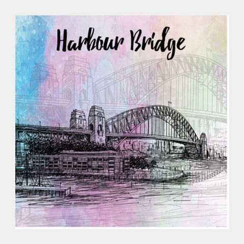 Sydney Harbour Bridge - Australia Square Art Prints