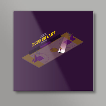 NBA Basketball Kobe Bryant Isometric Minimal Square Art Prints