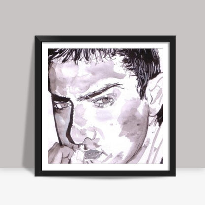 Superstar Aamir Khan is the Thinking Khan Square Art Prints