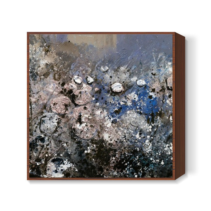 abstract flowers Square Art Prints