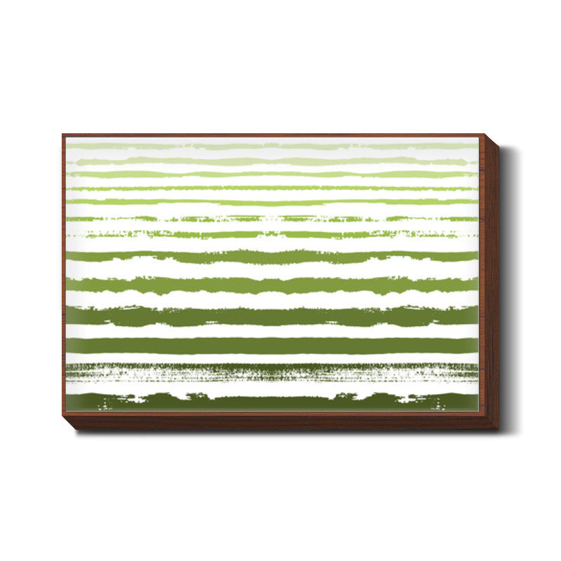 Uneven Green Stripes Wall Art