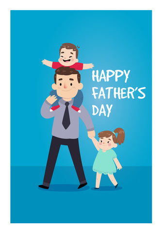 Cute Kids Playing With Dad Fathers Day |  #Fathers Day Special  Wall Art
