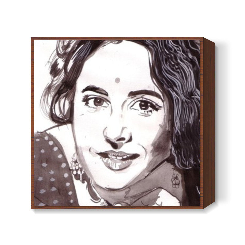 Bollywood star Vidya Balan in a traditional avatar Square Art Prints