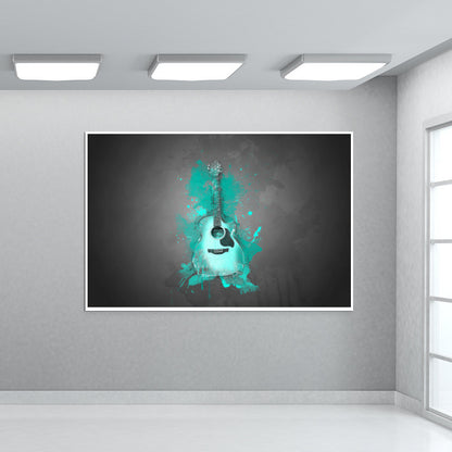 Guitar Splash – Aqua Wall Art