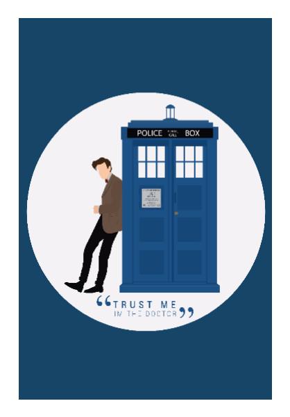PosterGully Specials, The Doctor and TARDIS Wall Art