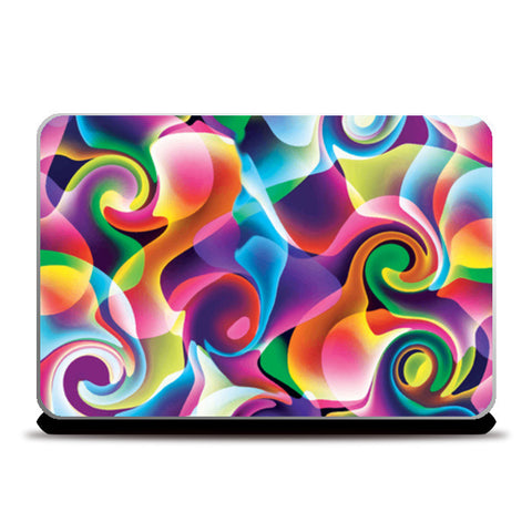 Colorful Abstract Swirls Laptop Skins