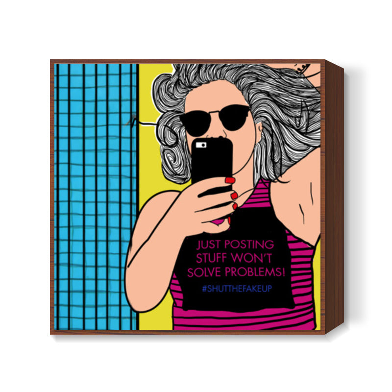 SHUT THE FUCK UP! Square Art Prints