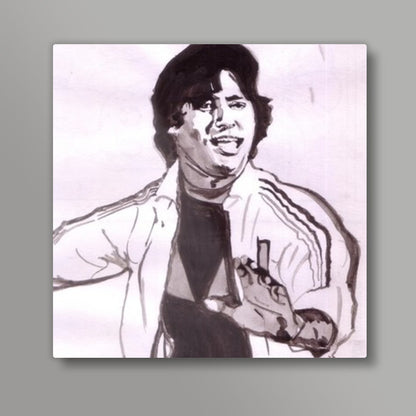 Bollywood superstar Amitabh Bachchan dances to the varied tunes of life Square Art Prints