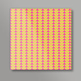 Trippy Triangles | Orange Pink Square Art Prints