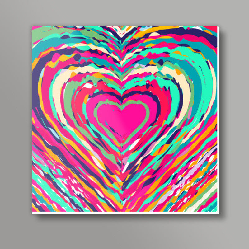 heart on Square Art Prints