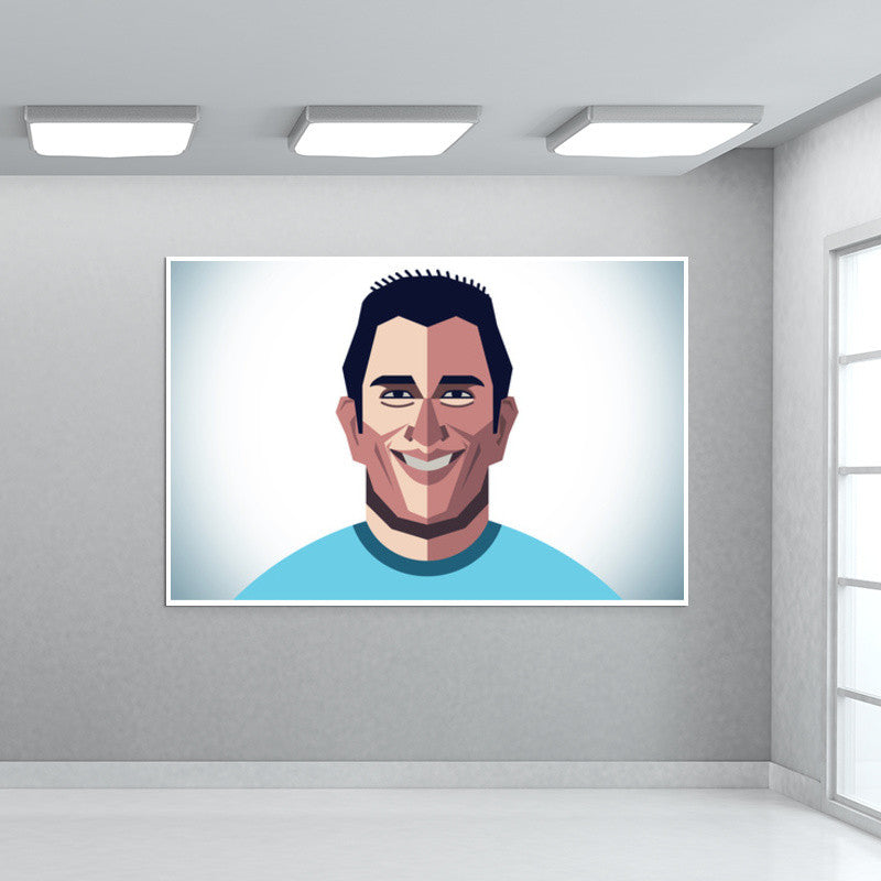 Dhoni Abstract Geometric Wall Art