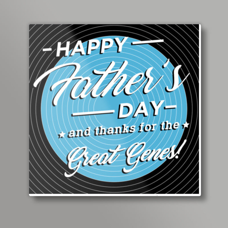 Funny Fathers Day Square Art Prints